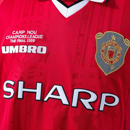 Manchester United Jersey 1999-00 Home Retro Kit Long Sleeves