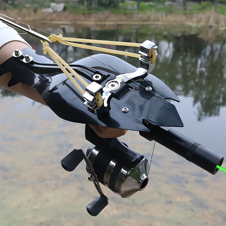 Fishing Slingshot – Adults with Angler Laser with Reel & Darts