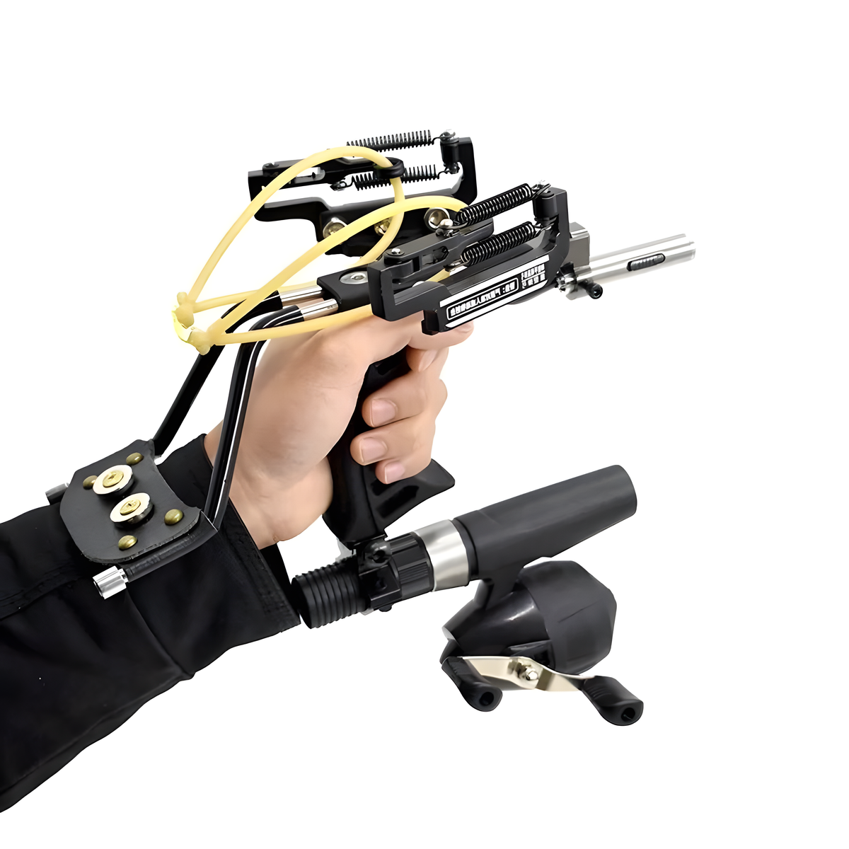 Fishing Slingshot – Adults with Complete Set with Reel Darts Bands Gloves & Laser Sight