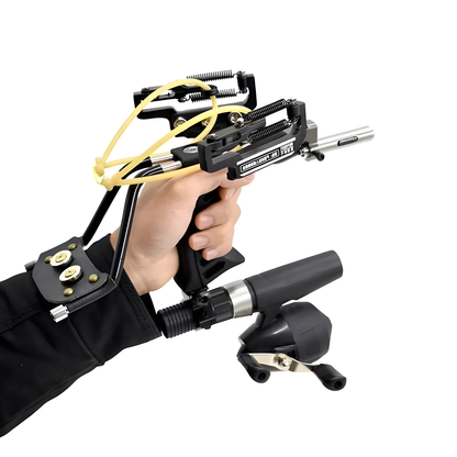 Fishing Slingshot – Adults with Complete Set with Reel Darts Bands Gloves & Laser Sight