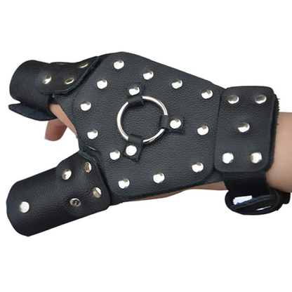 Fishing Slingshot – Gloves with PU Leather Protective Gloves with Stainless Steel
