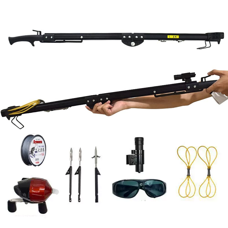Fishing Slingshot – Tactical with Collapsible Line Gun with Laser Sight & Reel