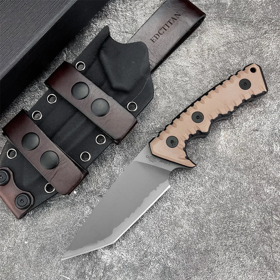 Fixed Blade Knife – Camping G10 Handle Custom Engraving Hunting Survival Tactical EDC