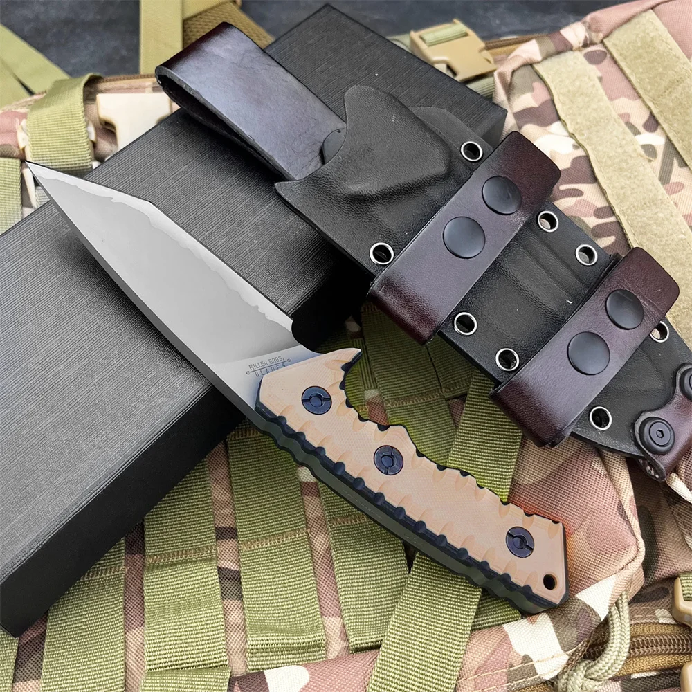 Fixed Blade Knife – Camping G10 Handle Custom Engraving Hunting Survival Tactical EDC