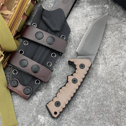 Fixed Blade Knife – Camping G10 Handle Custom Engraving Hunting Survival Tactical EDC
