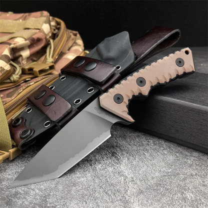 Fixed Blade Knife – Camping G10 Handle Custom Engraving Hunting Survival Tactical EDC
