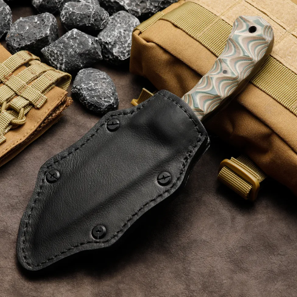 Fixed Blade Knife – IronClad 80CRV2 Tactical with Full-Tang 5mm with G10 Handle Survival