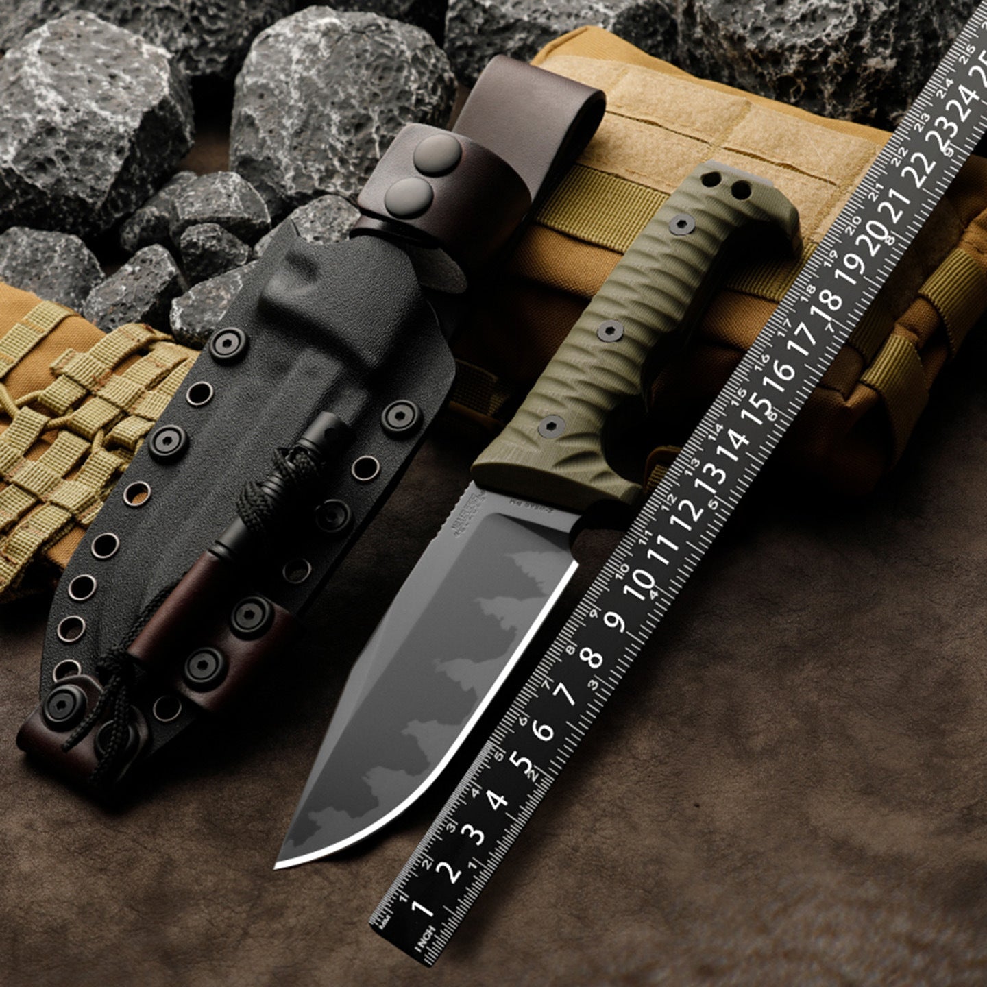 Fixed Blade Knife – IronClad DC53 Tactical with 7mm Full-Tang with G10 Handle Survival
