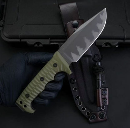 Fixed Blade Knife – IronClad DC53 Tactical with 7mm Full-Tang with G10 Handle Survival