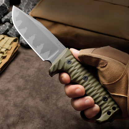 Fixed Blade Knife – IronClad DC53 Tactical with 7mm Full-Tang with G10 Handle Survival