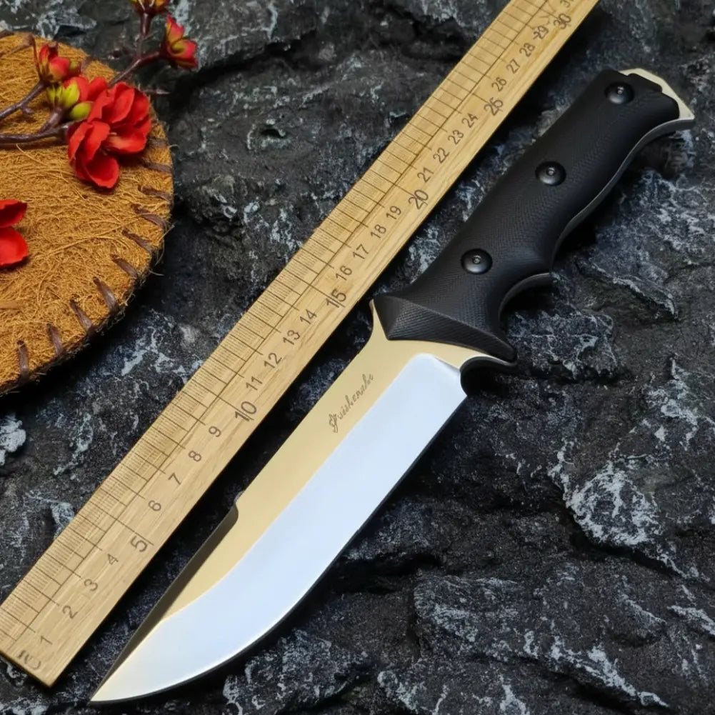 Fixed Blade Knife – Roadblock Overbuilt D2 Survival with 6mm Thick Tactical