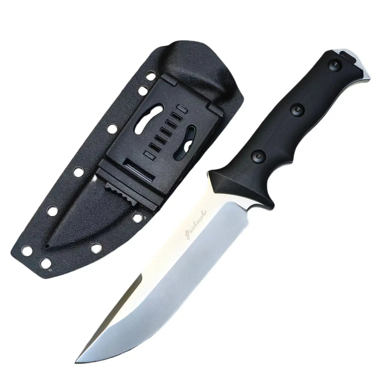 Fixed Blade Knife – Roadblock Overbuilt D2 Survival with 6mm Thick Tactical