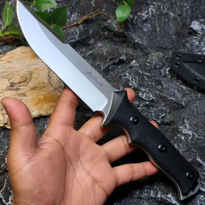 Fixed Blade Knife – Roadblock Overbuilt D2 Survival with 6mm Thick Tactical