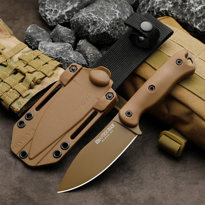 Fixed Blade Knife – Vanguard Heavy-Duty with 5mm Thick Tactical with Polymer Grip & Sheath