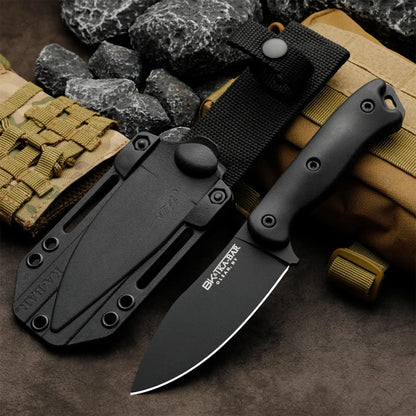 Fixed Blade Knife – Vanguard Heavy-Duty with 5mm Thick Tactical with Polymer Grip & Sheath