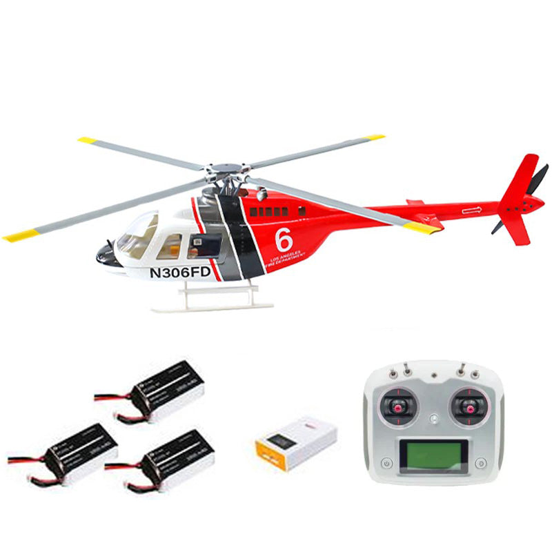 FLYWING Bell 206 V3 470 Scale 6CH GPS ACE Flight Control System Brushless RC Helicopter RTF