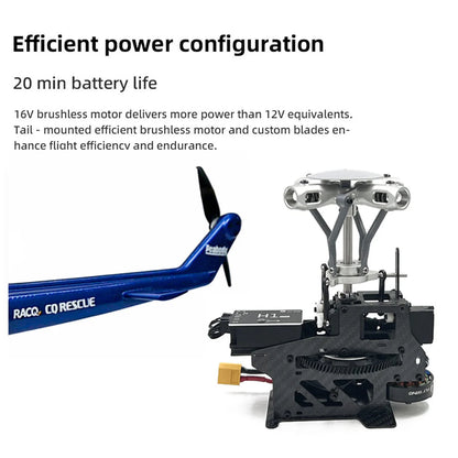 FLYWING Bell 412 470L V4 Military Rescue Scale 6CH Brushless GPS ACE Flight Control System RC Helicopter RTF