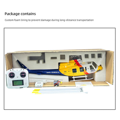 FLYWING Bell 412 470L V4 Military Rescue Scale 6CH Brushless GPS ACE Flight Control System RC Helicopter RTF
