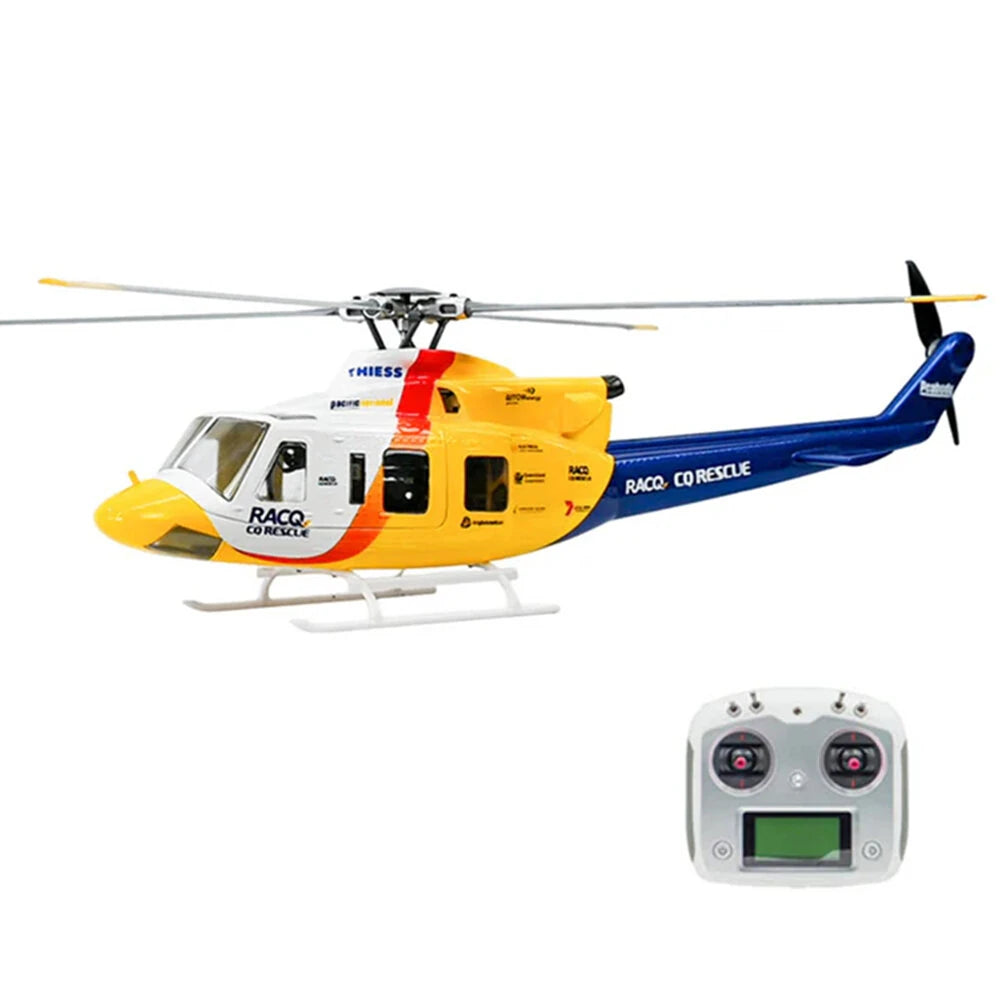 FLYWING Bell 412 470L V4 Military Rescue Scale 6CH Brushless GPS ACE Flight Control System RC Helicopter RTF
