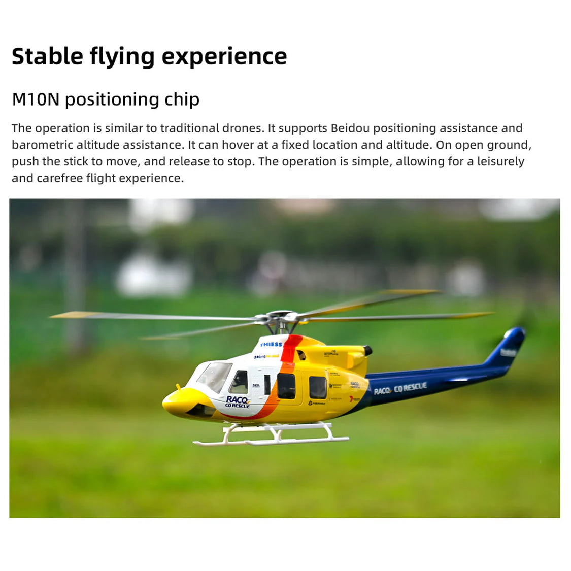 FLYWING Bell 412 470L V4 Military Rescue Scale 6CH Brushless GPS ACE Flight Control System RC Helicopter RTF