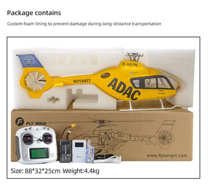FLYWING EC135 470 Scale 6CH 4-Blade GPS H1 Flight Controller Brushless RC Helicopter PNP/RTF