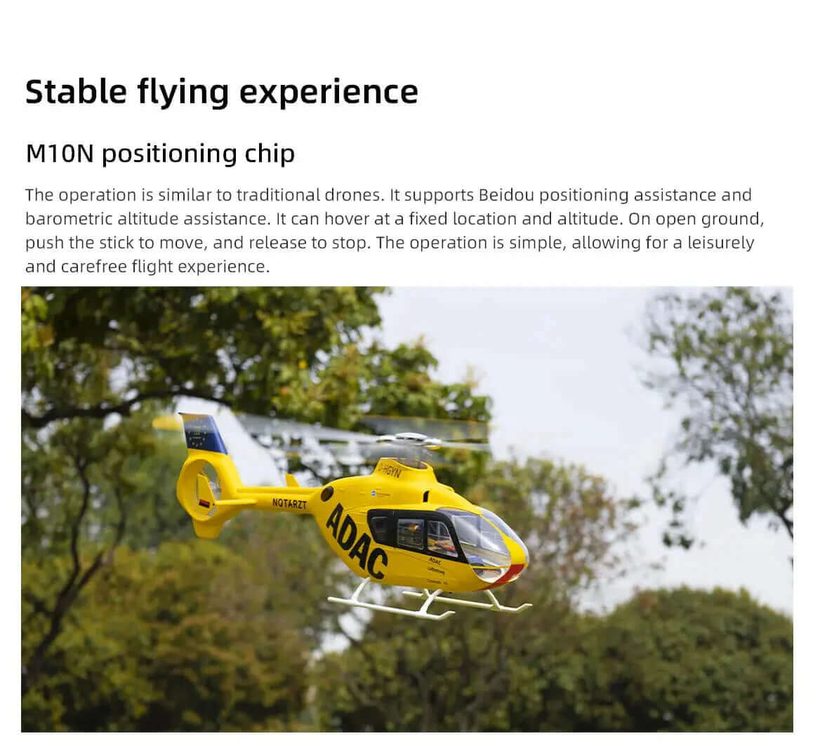 FLYWING EC135 470 Scale 6CH 4-Blade GPS H1 Flight Controller Brushless RC Helicopter PNP/RTF