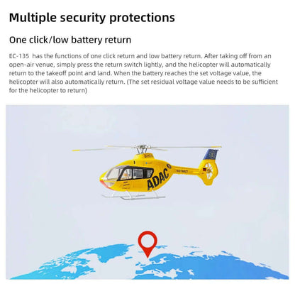 FLYWING EC135 470 Scale 6CH 4-Blade GPS H1 Flight Controller Brushless RC Helicopter PNP/RTF