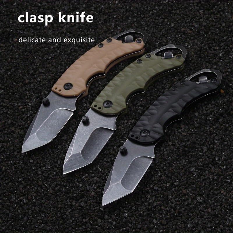 Folding Knife – Kershaw 8750 Pocket with 8Cr13MoV Tanto Blade with Dual Thumbstuds EDC