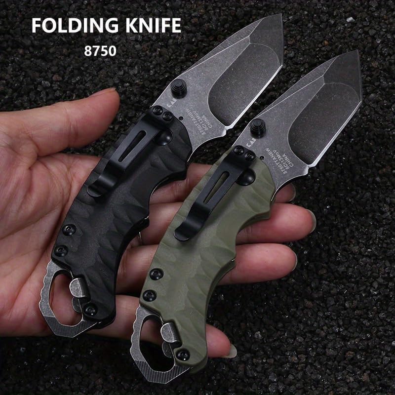 Folding Knife – Kershaw 8750 Pocket with 8Cr13MoV Tanto Blade with Dual Thumbstuds EDC