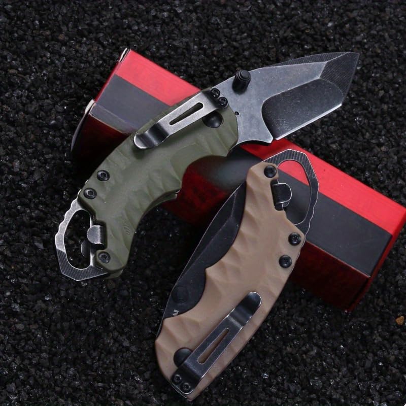 Folding Knife – Kershaw 8750 Pocket with 8Cr13MoV Tanto Blade with Dual Thumbstuds EDC