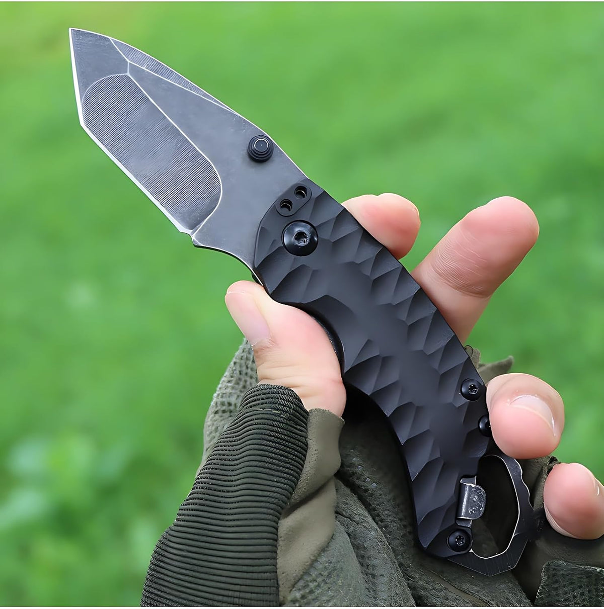 Folding Knife – Kershaw 8750 Pocket with 8Cr13MoV Tanto Blade with Dual Thumbstuds EDC
