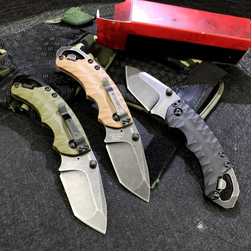 Folding Knife – Kershaw 8750 Pocket with 8Cr13MoV Tanto Blade with Dual Thumbstuds EDC