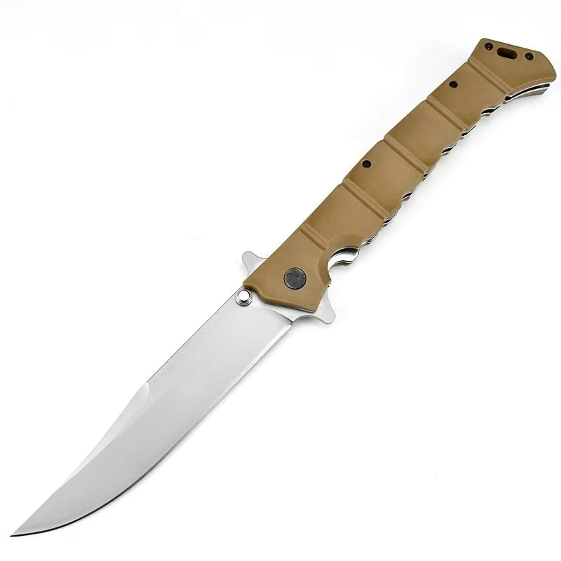 Folding Knife – Large Clip Point GFN Handle Spring Lock Tactical Military EDC