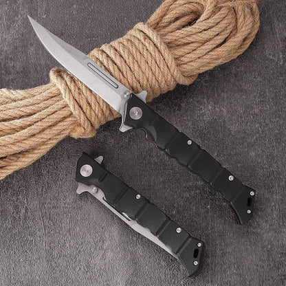 Folding Knife – Large Clip Point GFN Handle Spring Lock Tactical Military EDC