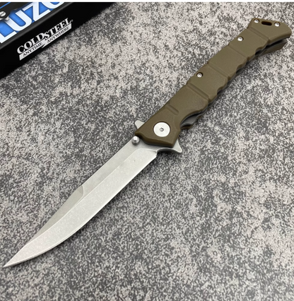 Folding Knife – Large Clip Point GFN Handle Spring Lock Tactical Military EDC