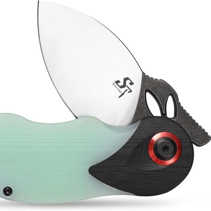 Folding Knife – RabbitEdge K110 with Compact EDC with G10 Handle & Ball Bearing
