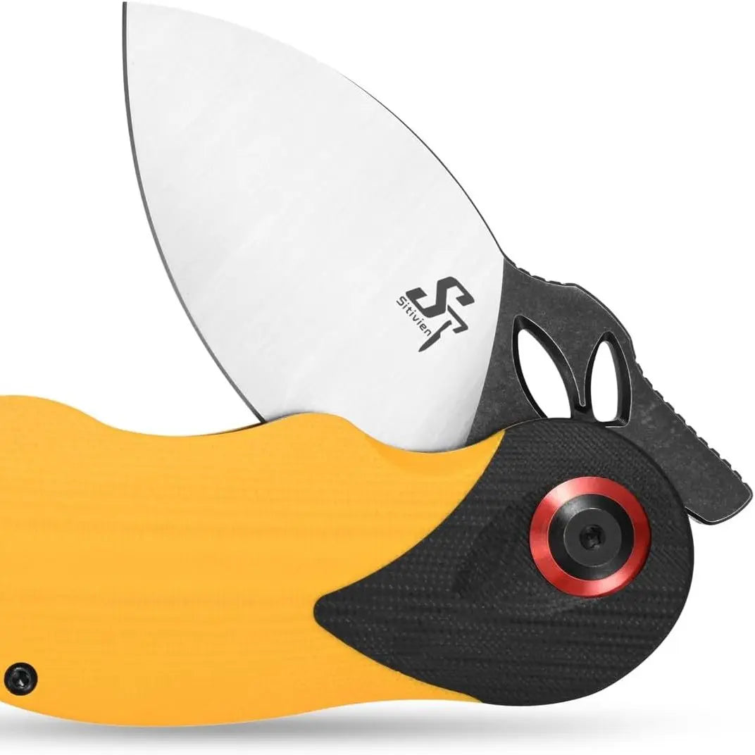 Folding Knife – RabbitEdge K110 with Compact EDC with G10 Handle & Ball Bearing