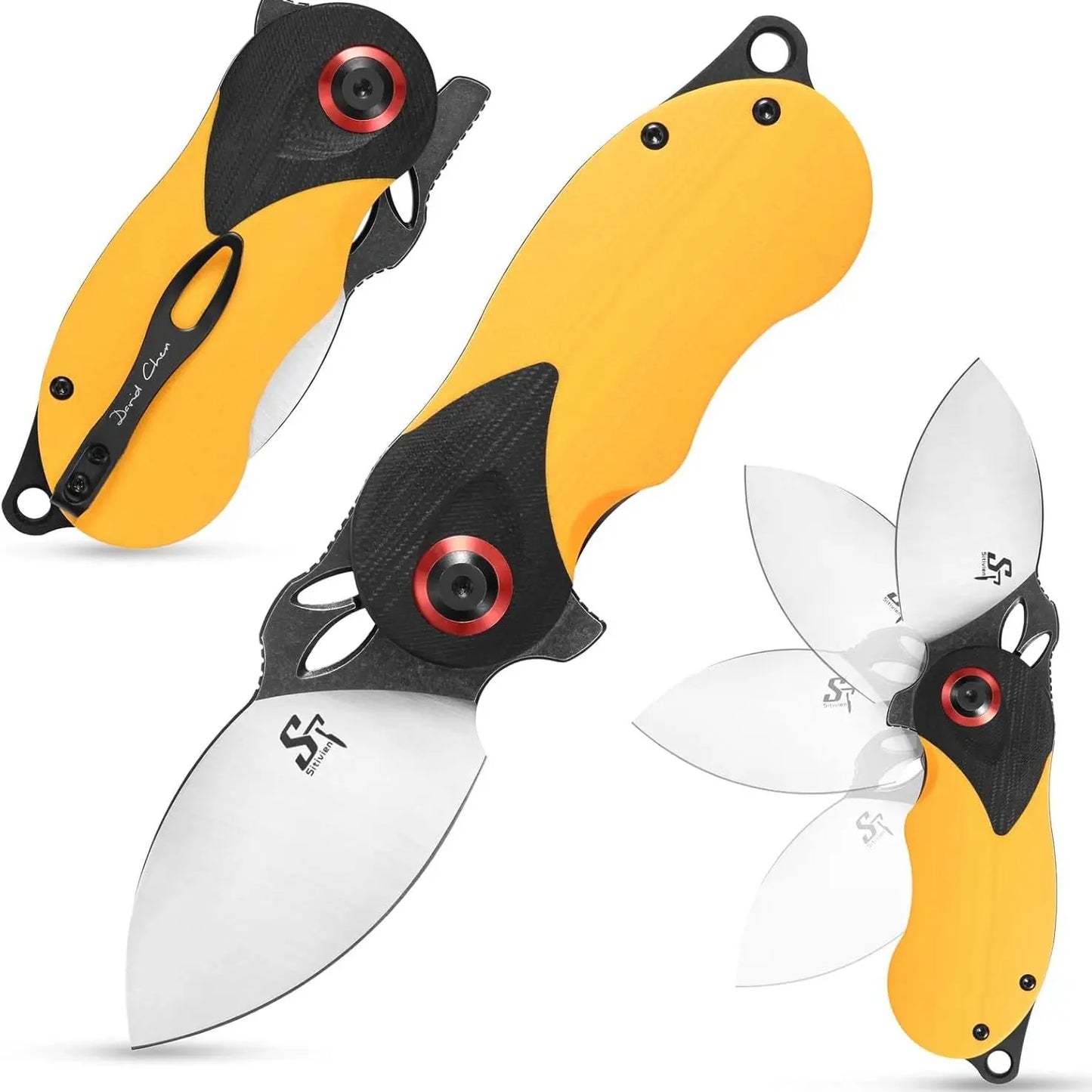 Folding Knife – RabbitEdge K110 with Compact EDC with G10 Handle & Ball Bearing