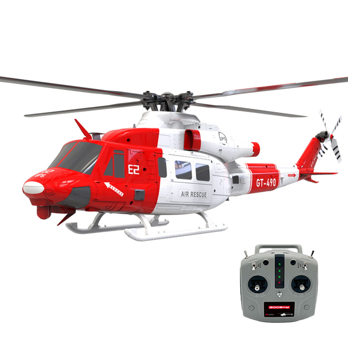 GOOSKY E2 UH-1Y Venom Scale RC Helicopter 2.4G 6CH Brushless Direct Drive GPS&LiDAR Positioning Rescue Livery RTF/BNF