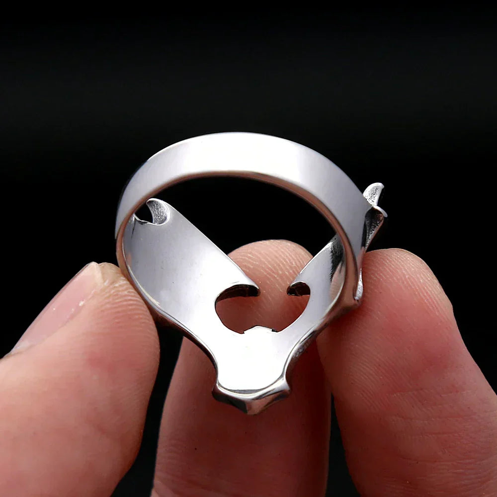 Gothic Bat Ring – Stainless Steel with Punk Biker Wide Band for Alternative Styling