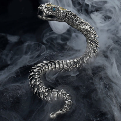 Gothic Dragon Bracelet – Jormungandr World Serpent Viking Hip Hop Rock Statement