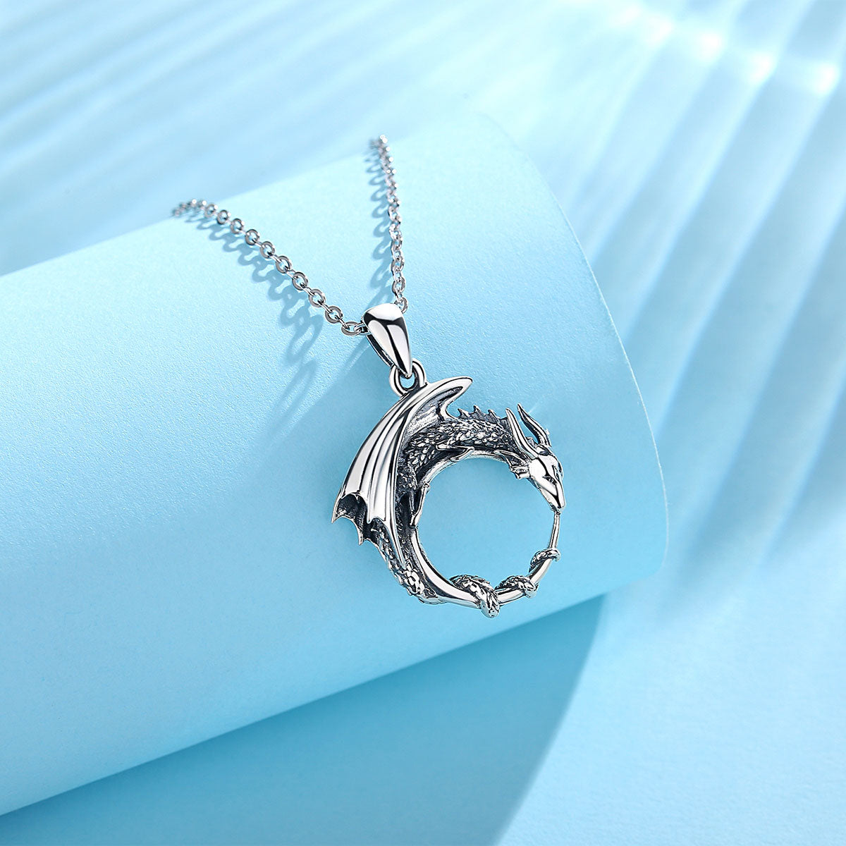 Gothic Dragon Necklace – Guardian 925 Sterling Silver Viking Pendant