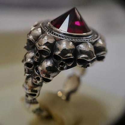 Gothic Skull Ring – Aneka Crystal Zircon Punk Biker Statement