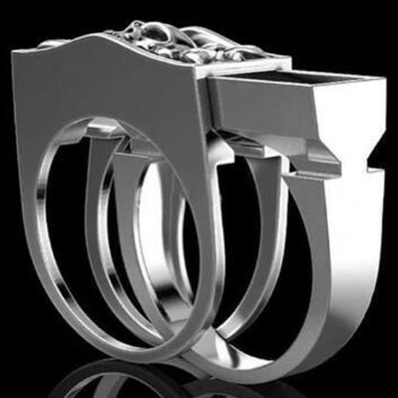 Gothic Skull Ring – Hidden Compartment Secret Punk Statement