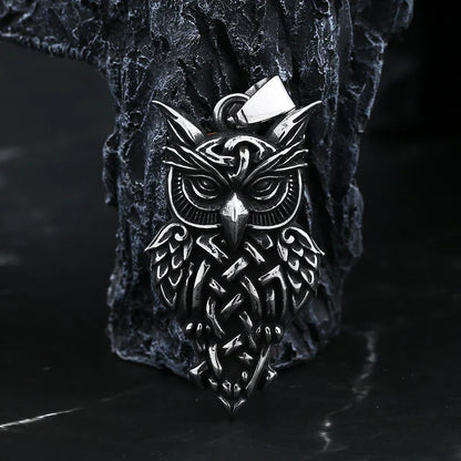 Gothic Statement Necklace – Owl with Majestic Pendant Punk Dark