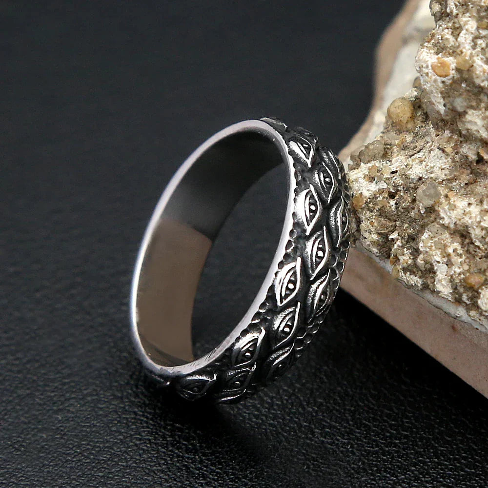 Gothic Statement Ring – Mystic All Seeing Eye Punk Vintage for Alternative Styling