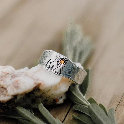 Gothic Statement Ring – Punk with Sunset Valley Nature Vintage
