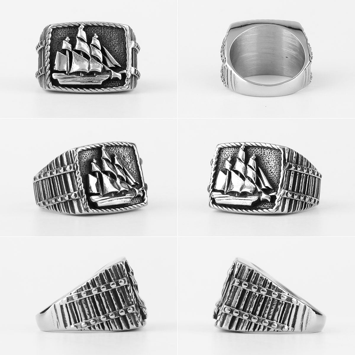 Gothic Statement Ring – Starboard Smooth Sailing Punk Biker for Alternative Styling