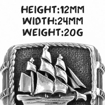 Gothic Statement Ring – Starboard Smooth Sailing Punk Biker for Alternative Styling