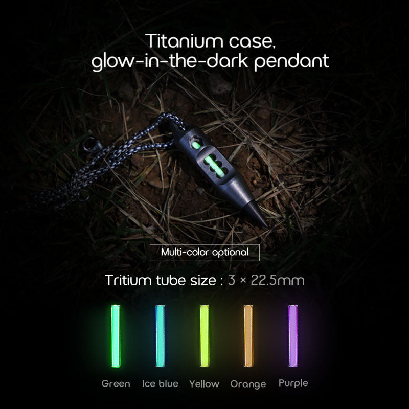 Gothic Titanium Pendant – Dark Fire EDC with Multi-Tool with Keychain Lantern